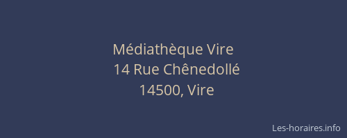 M&eacute;diath&egrave;que Vire