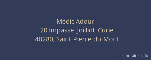 M&eacute;dic Adour