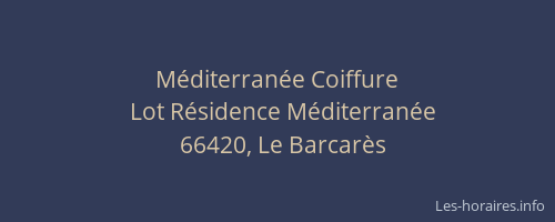 Méditerranée Coiffure