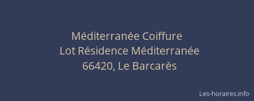 M&eacute;diterran&eacute;e Coiffure