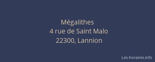 Mégalithes