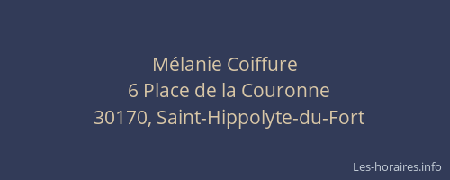 M&eacute;lanie Coiffure