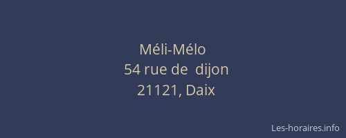 M&eacute;li-M&eacute;lo