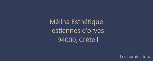 M&eacute;lina Esth&eacute;tique