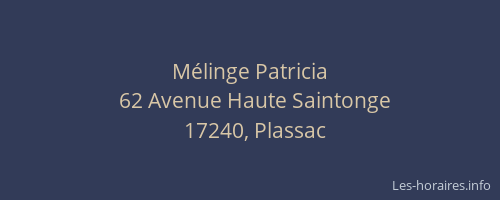 M&eacute;linge Patricia