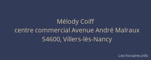 M&eacute;lody Coiff