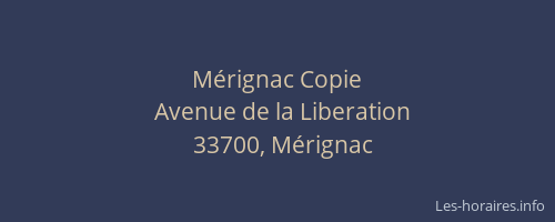 Mérignac Copie