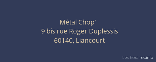 M&eacute;tal Chop'