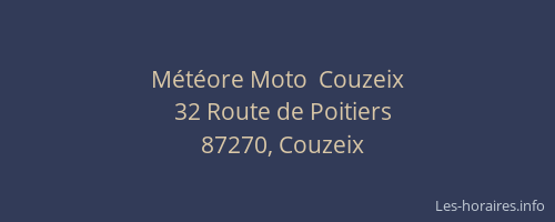 M&eacute;t&eacute;ore Moto  Couzeix