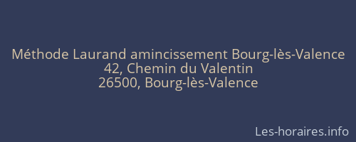 M&eacute;thode Laurand amincissement Bourg-l&egrave;s-Valence