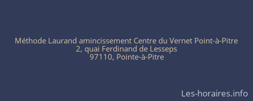 M&eacute;thode Laurand amincissement Centre du Vernet Point-&agrave;-Pitre