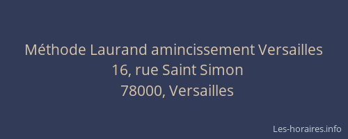 Méthode Laurand amincissement Versailles