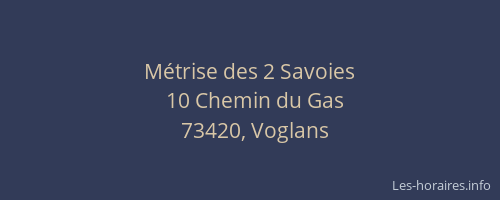M&eacute;trise des 2 Savoies