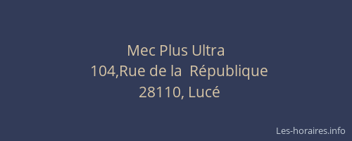 Mec Plus Ultra