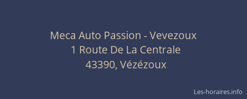 Meca Auto Passion - Vevezoux