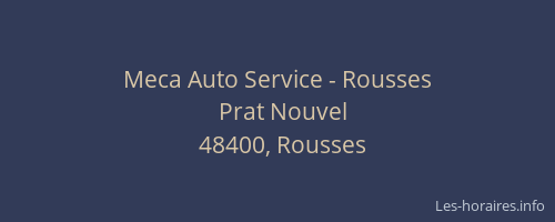 Meca Auto Service - Rousses