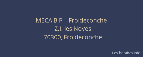 MECA B.P. - Froideconche
