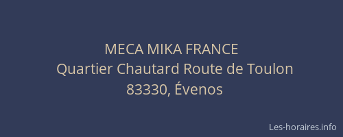 MECA MIKA FRANCE