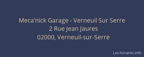 Meca'nick Garage - Verneuil Sur Serre