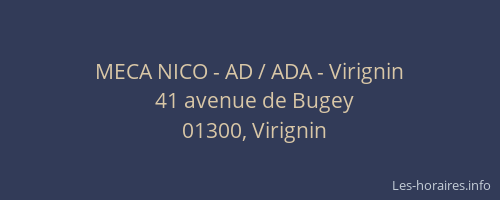 MECA NICO - AD / ADA - Virignin