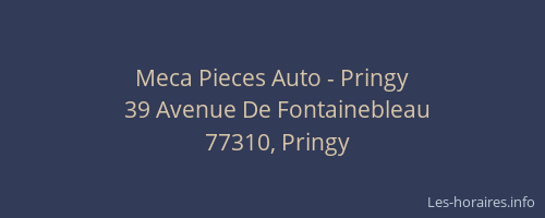 Meca Pieces Auto - Pringy
