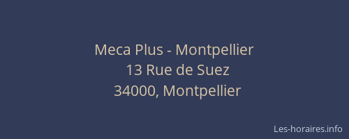 Meca Plus - Montpellier