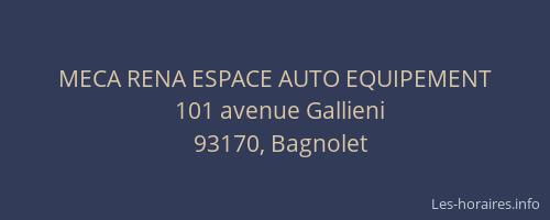 MECA RENA ESPACE AUTO EQUIPEMENT