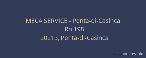 MECA SERVICE - Penta-di-Casinca