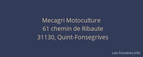 Mecagri Motoculture