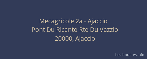 Mecagricole 2a - Ajaccio