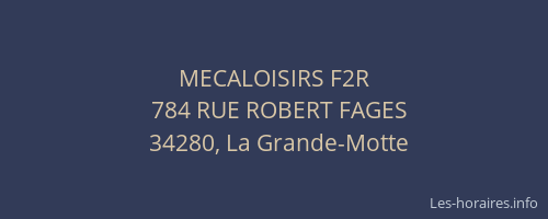 MECALOISIRS F2R