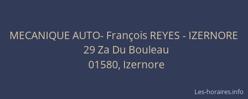 MECANIQUE AUTO- François REYES - IZERNORE