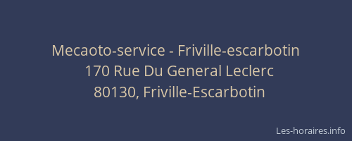 Mecaoto-service - Friville-escarbotin