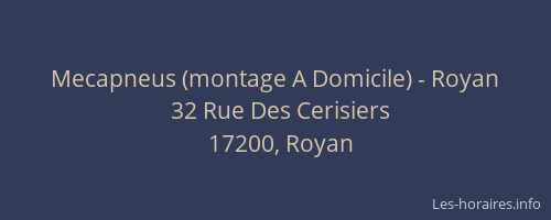 Mecapneus (montage A Domicile) - Royan