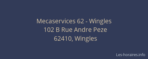 Mecaservices 62 - Wingles