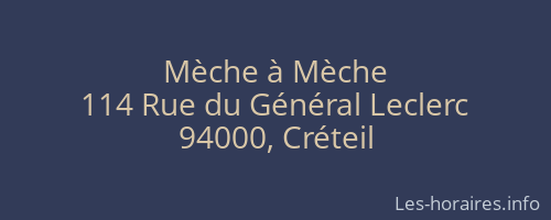 Mèche à Mèche