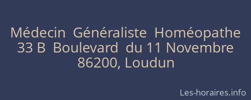 Médecin  Généraliste  Homéopathe