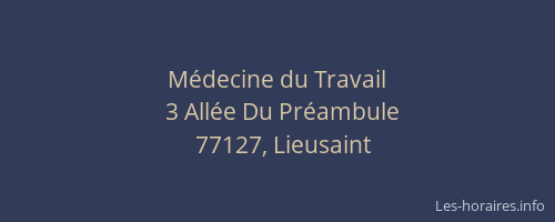 Médecine du Travail
