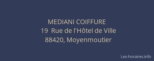 MEDIANI COIFFURE
