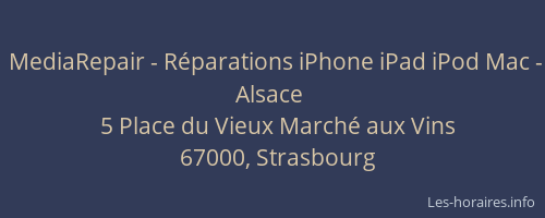 MediaRepair - Réparations iPhone iPad iPod Mac - Alsace