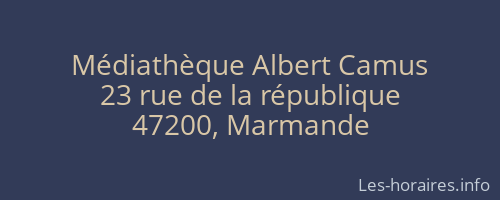 Médiathèque Albert Camus