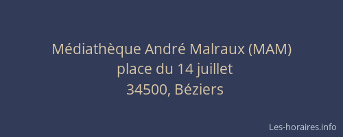 Médiathèque André Malraux (MAM)