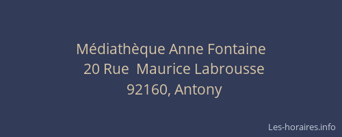 Médiathèque Anne Fontaine