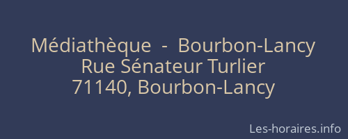 Médiathèque  -  Bourbon-Lancy