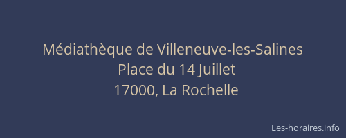Médiathèque de Villeneuve-les-Salines