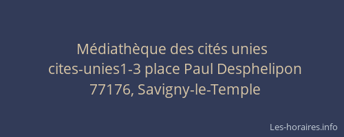 Médiathèque des cités unies