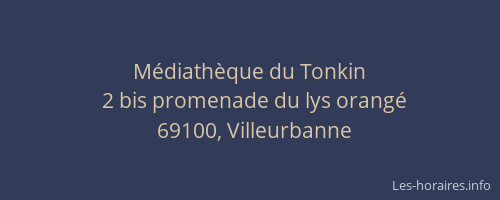 Médiathèque du Tonkin