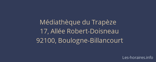 Médiathèque du Trapèze