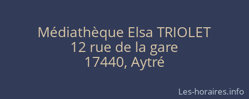 Médiathèque Elsa TRIOLET