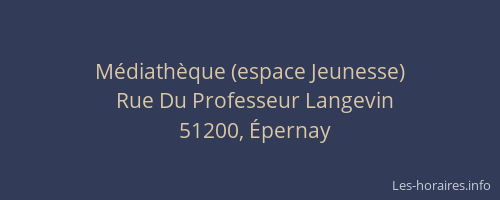 Médiathèque (espace Jeunesse)